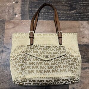Michael Kors Signature Jet Set Jacquard Tote